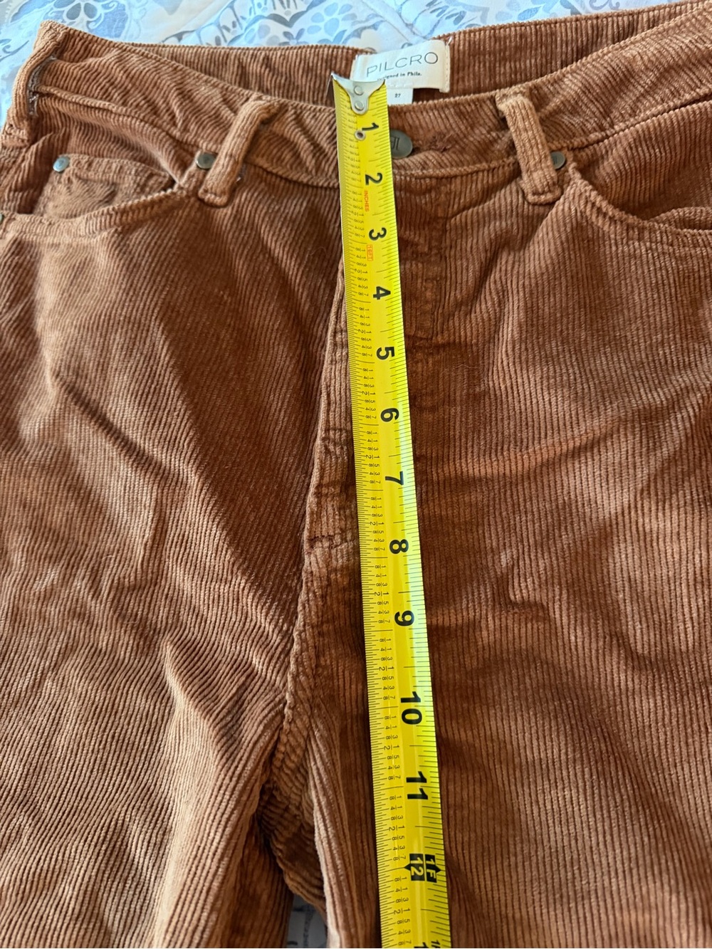 Pilcro Ribbed Corduroy Pants in Warm Brown - Picture 4 of 7